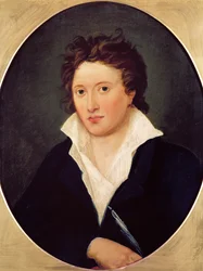 Porträt von Percy Bysshe Shelley, 1819